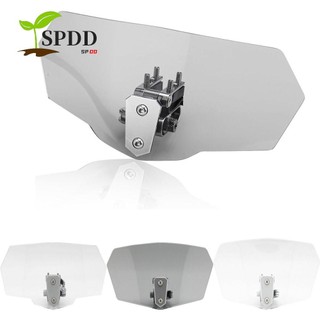 Kính chắn gió xe máy SPDD, Kính chắn gió mở rộng Moto trong suốt có thể điều chỉnh, Kẹp bền trên Clear View Sửa đổi màn hình gió xe máy Phụ kiện xe máy