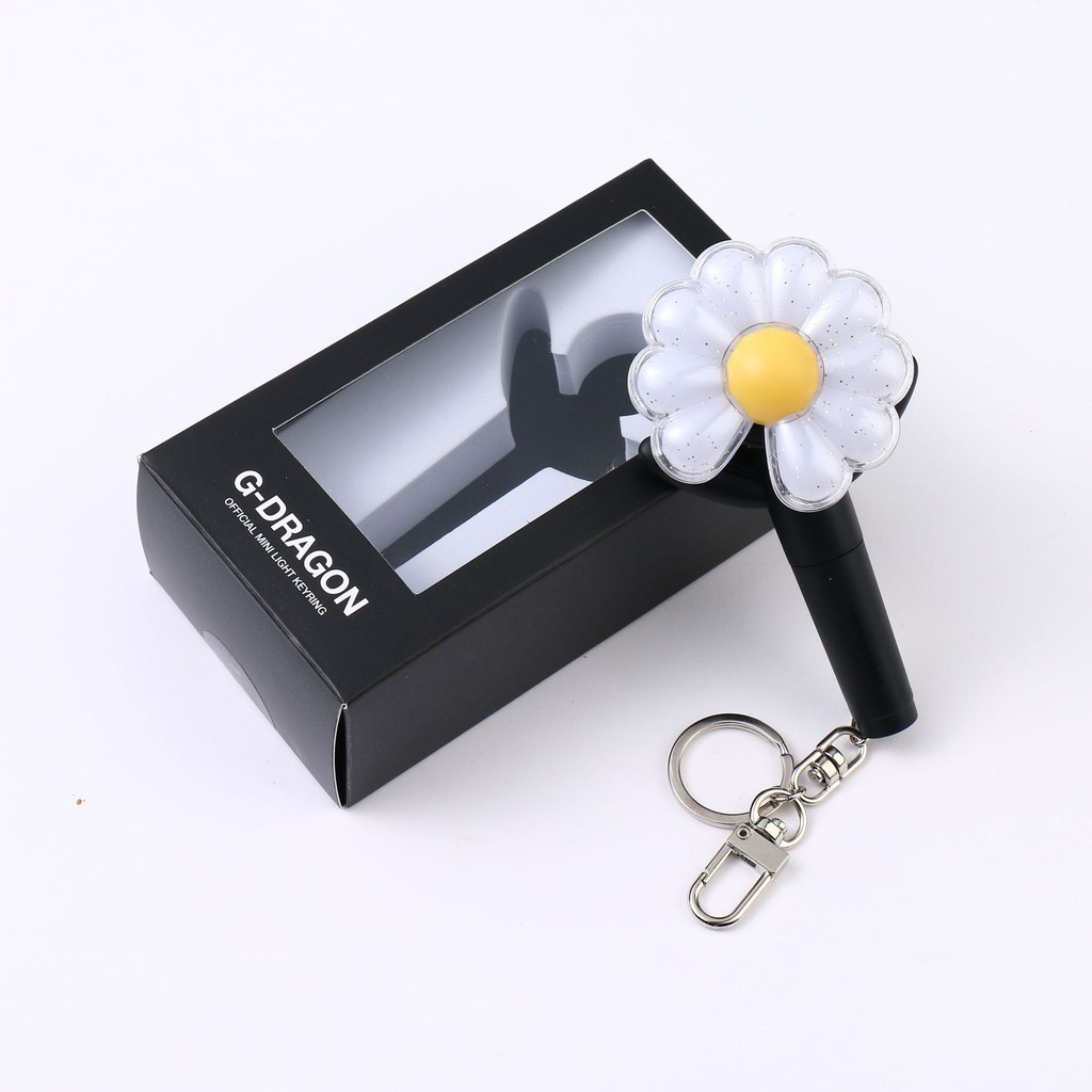 Kpop BIGBANG Mini Lightstick Móc Khóa Thần Tượng G-DRAGON Little Daisy Glow Stick Túi Móc Khóa Người