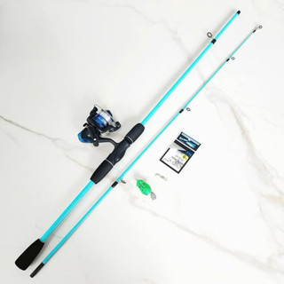 Bộ Combo Cần Câu Lure Sói Xanh Kèm Máy Đứng YF200 Kèm Phụ Kiện Đầy Đủ- Combo Cần Câu Giá Rẻ, Học Sinh đct