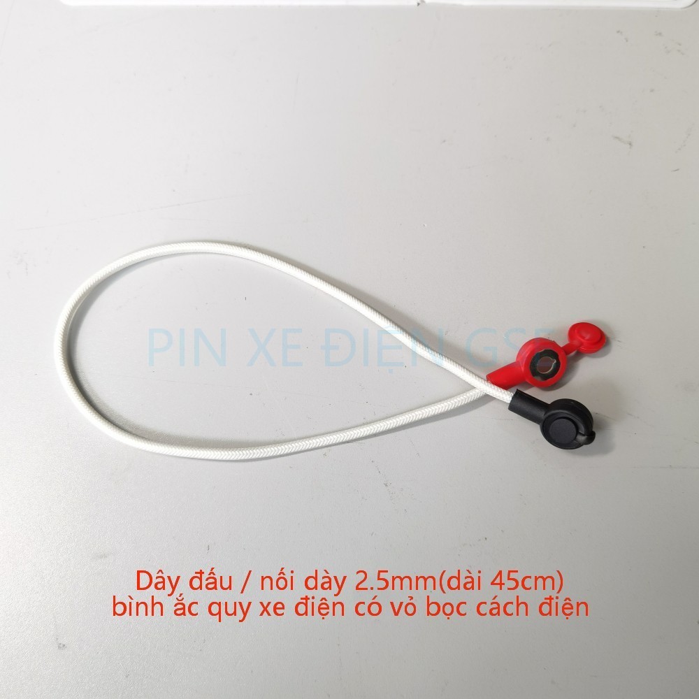 Dây đấu / nối dày 2.5mm(dài 45cm)bình ắc quy xe điện có vỏ bọc cách điện ( giá 1 sợi)