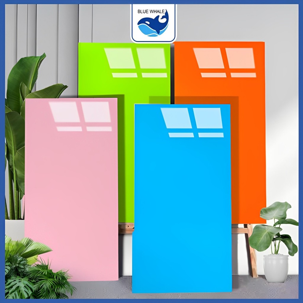 Tấm xốp PVC dán tường cao cấp màu trơn bóng, miếng xốp dán tường vân đá kích thước 60x30cm có keo sẵ