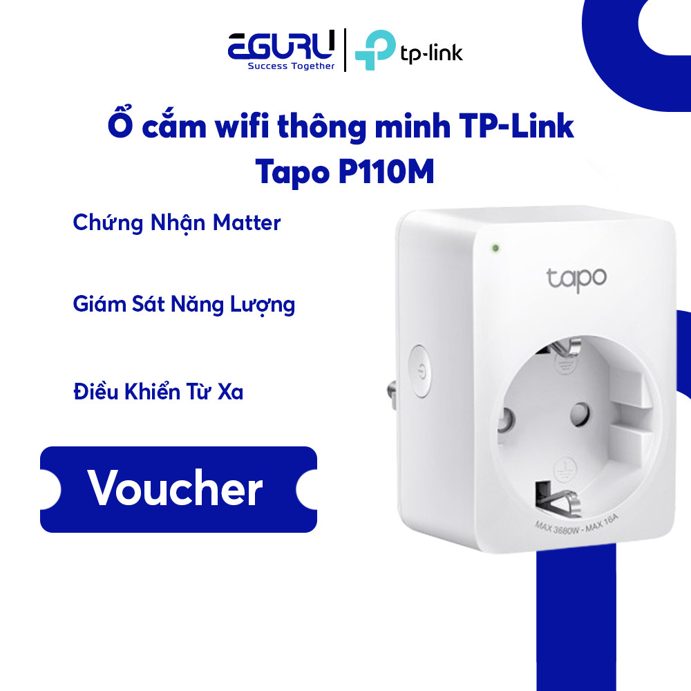Ổ cắm wifi thông minh TP-Link Tapo P110M / P105 (1-pack) / P100 Chính hãng Bảo hành 24 tháng