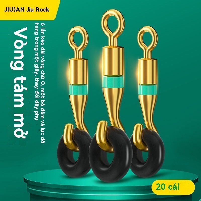 Combo 10 Khóa Chống Xoắn Jiuyan Khóa Số 9 Vòng Kết Nối Vòng Chữ O - Khóa số 9 Full Gold (không bao g