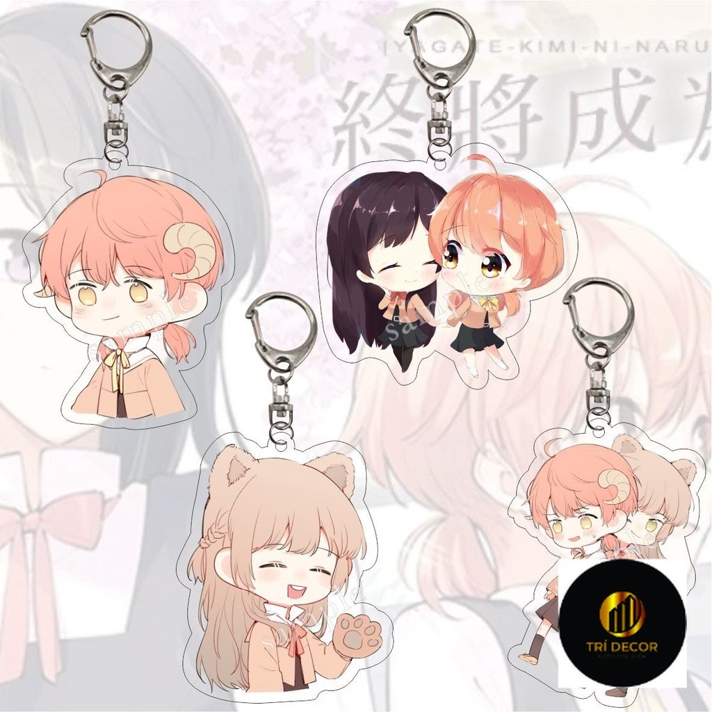 Móc khoá GL Anime Bloom Into You Keychain Koito Yuu Nanami Toko Saeki Sayaka Q Ver Phụ Kiện Trang Tr