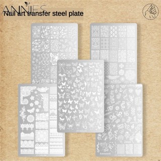 Tấm Dập Móng Tay Họa Tiết Đá Cẩm Thạch Hoa Móng Tay Nghệ Thuật Tấm Ren Đơn Giản Bướm Hoa Thiết Kế Dính Miếng Dán Móng Tay Phụ Kiện