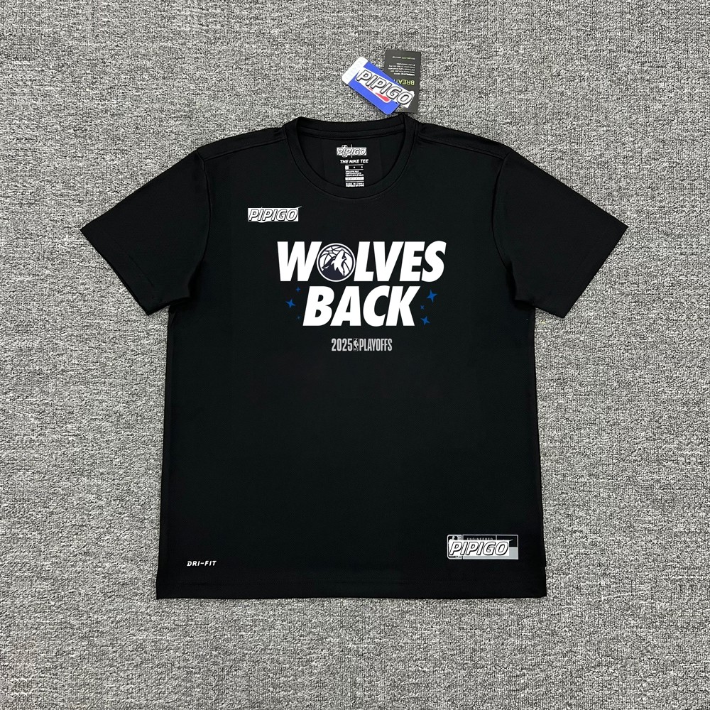 Áo thun ngắn tay khô nhanh Anthony Edwards 2025 mùa sau trò chơi Forest Wolves Bộ đồ tập bóng rổ Bộ 