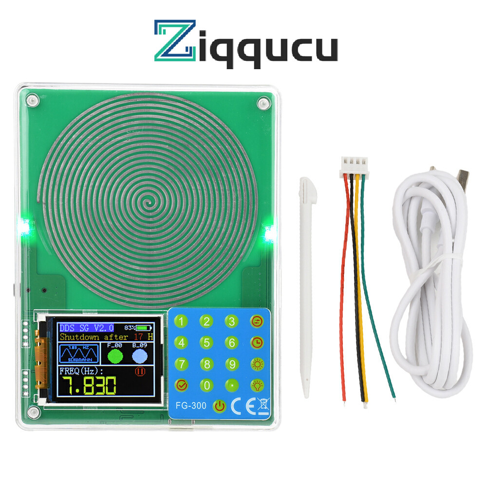 ZIQQCU FG300 0,001Hz-200KHz Màn hình màu TFT 1,8 inch Máy phát sóng Schumann nhiều dạng sóng đầu ra 