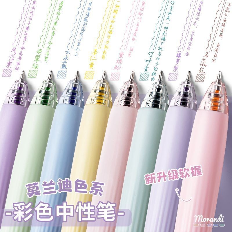 Kaba Bear Morandi Color Press Gel Pen Sổ tay Bút Chìa khóa sinh viên Bút màu