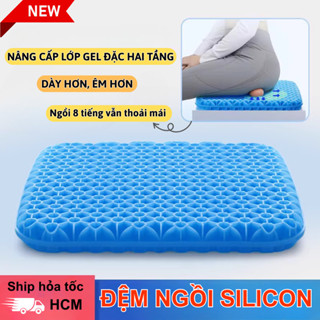 Đệm Ngồi Gel Tổ Ong 3D Bunnies House Silicon Lót Ghế Ô Tô Văn Phòng Êm Ái Chống Đau Lưng Hiệu Quả