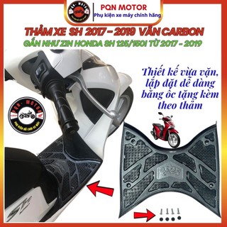 Thảm Để Chân Sh 2017 - 2019, Sh 2012 - 2016, Sh 125/150i Vân Carbon Chính Hãng Aristar