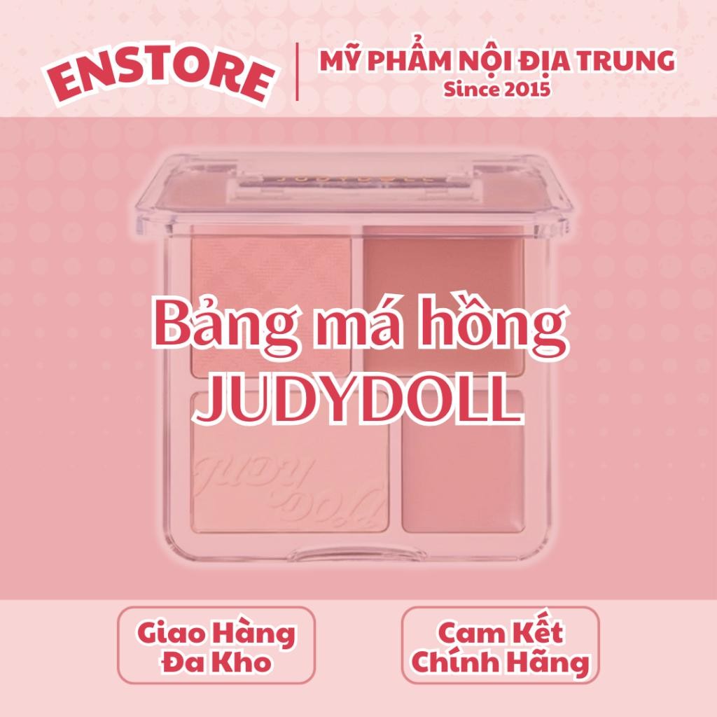 JUDYDOLL - Bảng phấn má hồng highlight 4 ô Judydoll