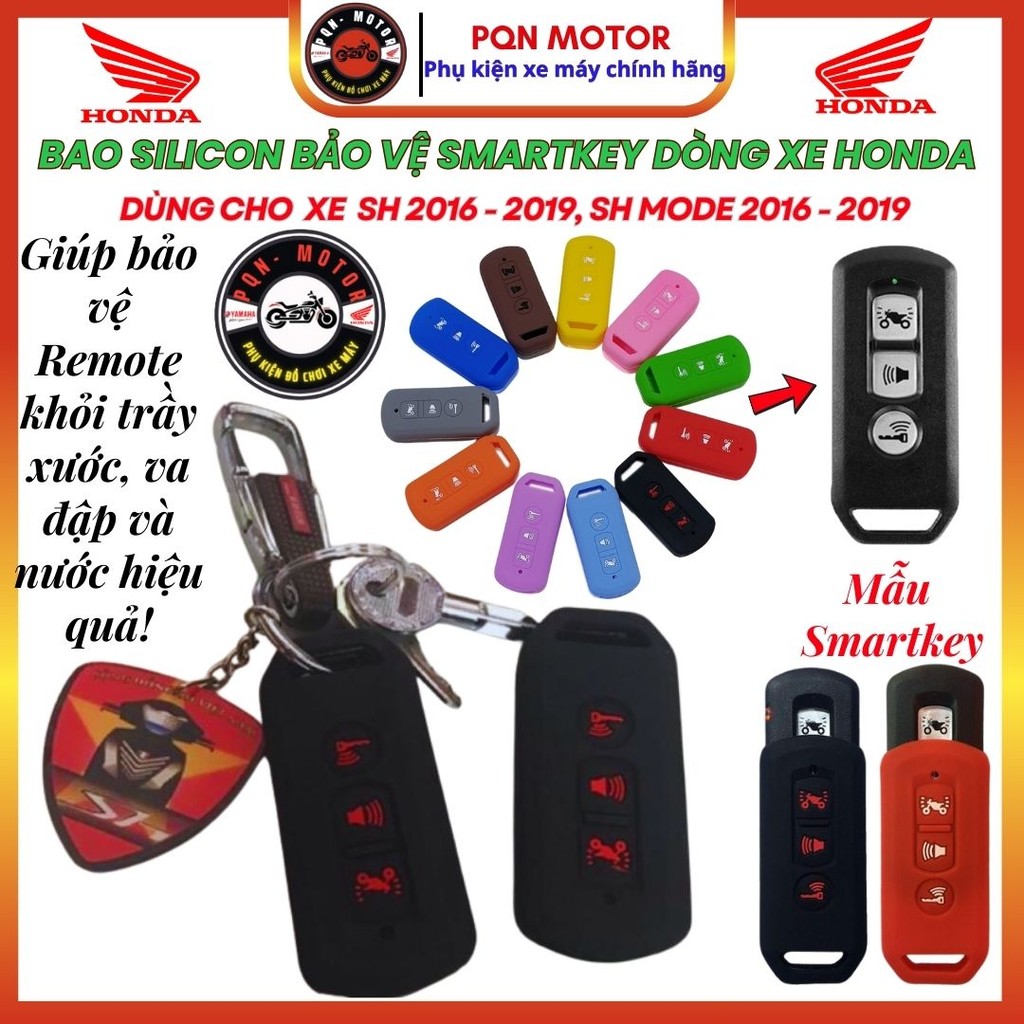 Bọc (Bao) Silicon Cho Chìa Smartkey Sh 2016-2019, Sh Mode 2016 - 2019, PCX 2016 - 2020