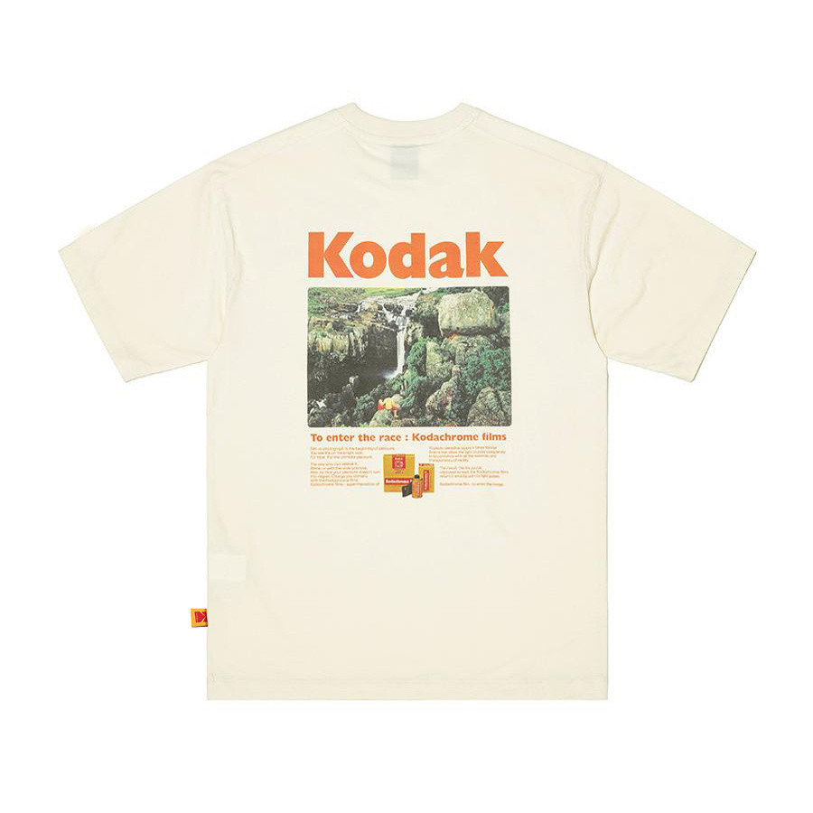 Kodak Kodak Kodak 100% Cotton Top Cổ Tròn Tay Ngắn Phù Hợp Với Áo Thun Nam Nữ