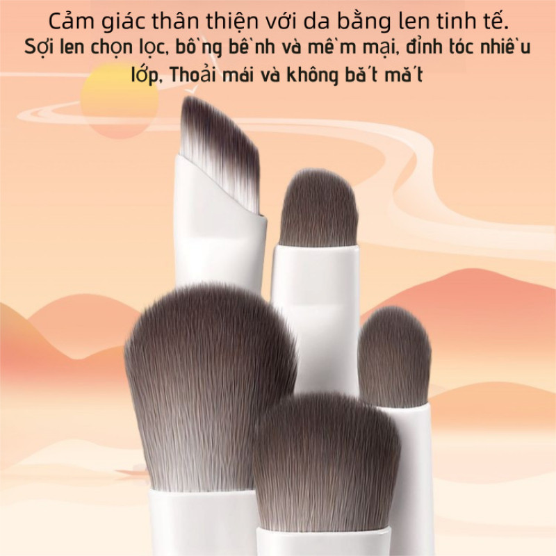 Bàn chải kẻ mắt, bàn chải chi tiết phấn mắt, bàn chải trang điểm mắt, bộ bàn chải trộn mịn và che khuyết điểm, bàn chải di động bằng lông ngựa | BigBuy360 - bigbuy360.vn