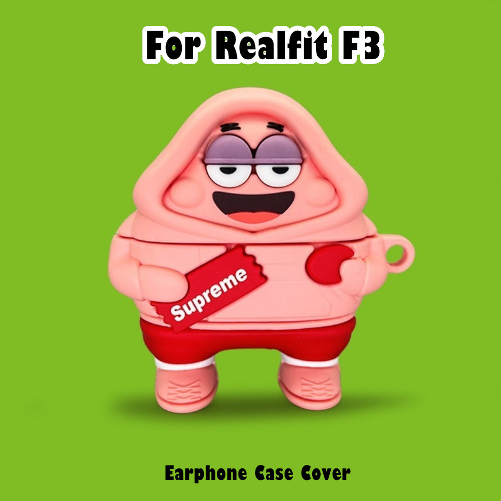 [Giao hàng nhanh] Dành cho vỏ tai nghe Realfit F3 Vỏ silicon mềm dòng hoạt hình mát mẻ NO.1