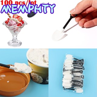 MEMPHTY Set 100 muỗng xúc kem hình xẻng bằng nhựa chuyên dụng