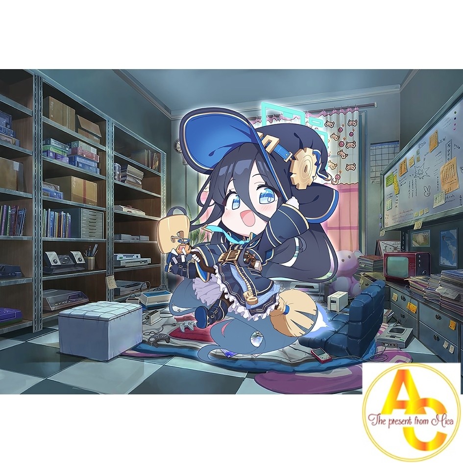 Móc Khóa Keyring 6cm Lưu Trữ Xanh (Blue Archive Arisu, Kei, Yuzu, Midori, Momoi) Chibi Chủ đề Hallow