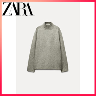 Áo len cổ đứng dài tay mềm mại mùa thu đông ZARA mới dành cho nữ