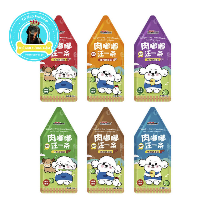 DOGGYMAN PATE SỐT KEM CHO CHÓ 85% THỊT BỔ SUNG PROBIOTIC