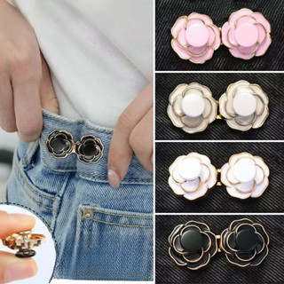 Camellia Rose Khóa thắt chặt Trâm cài sang nút điều chỉnh nhỏ Khóa thắt lưng có thể tháo rời liền mạch