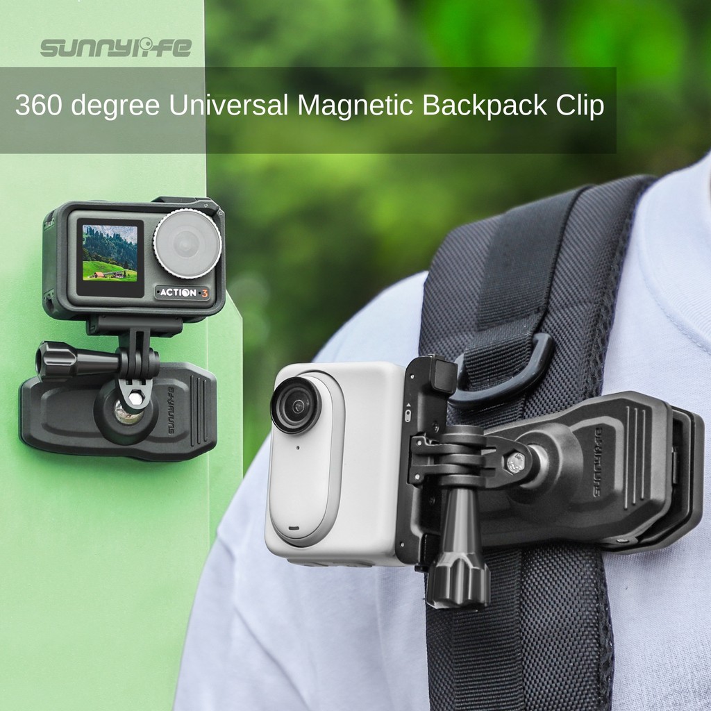 Sunnylife Thích Hợp Cho DJI OSMO ACTION 5 PRO / GO 3S / GOPRO 13 Giá Đỡ Từ Tính Đa Năng 360 Độ Camer