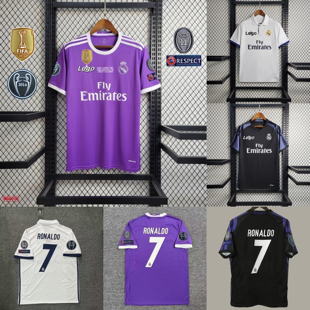Áo thun retro Real Madrid sân khách dành cho nam