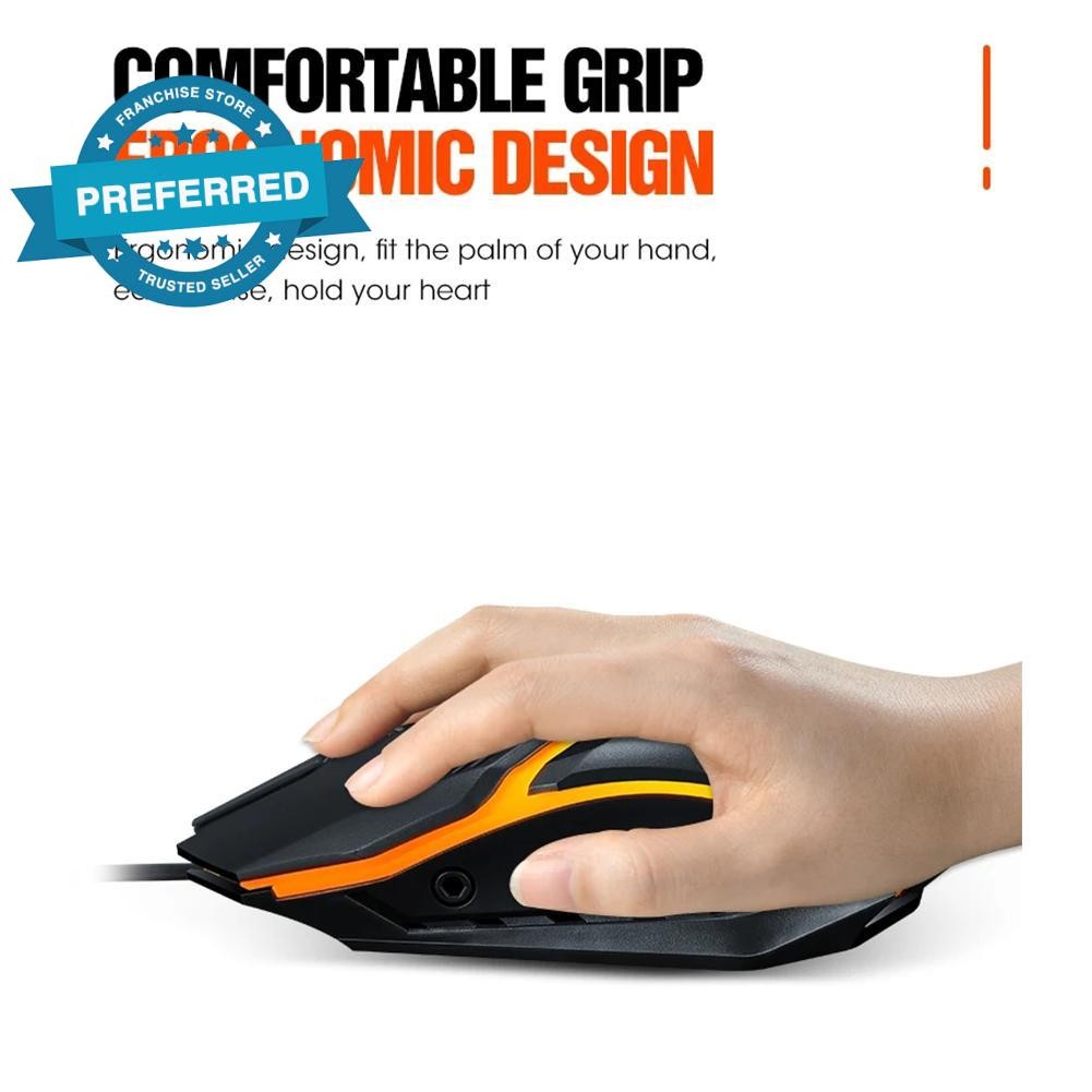 Usb Chuột Chơi Game Có Dây Đèn Nền Mechanica Nút Bên Chuột Macro Nhà Glare Văn Phòng Laptop E9w0