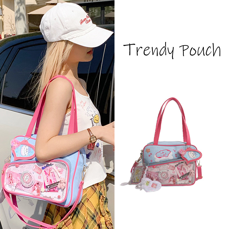 TRENDY  POUCH  túi y2k coquette bag túi đeo chéo nữ,Trong suốt,ita bag