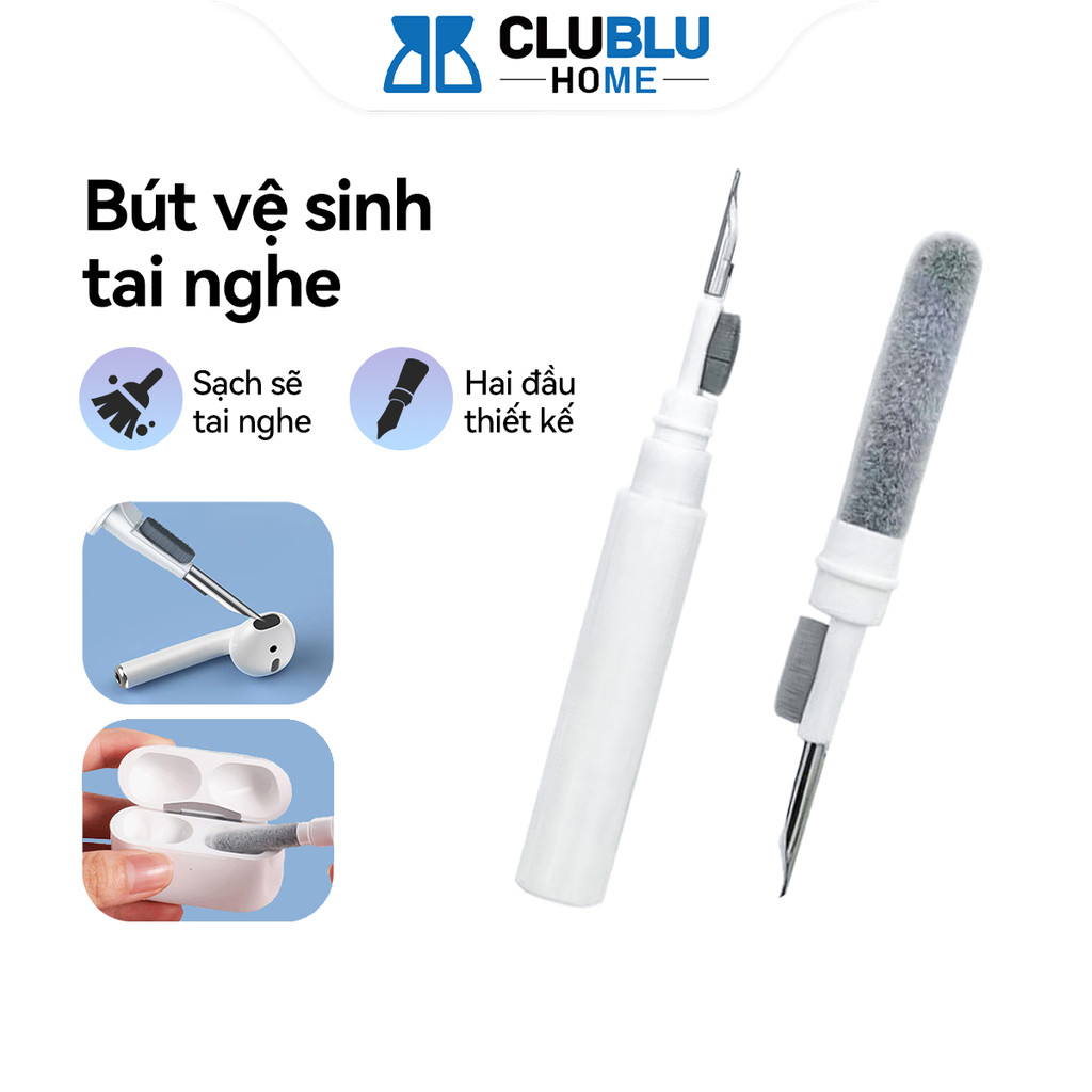 Dụng Cụ Bút Vệ Sinh Tai Nghe 3in1 Clublu Chome Làm Sạch Ốp Lưng Điện Thoại, Bàn Phím Đa Năng