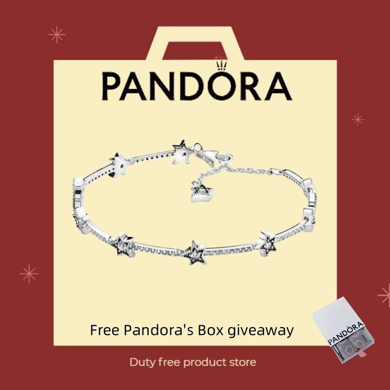 Vòng tay ngôi sao Pandora 925 bạc, bộ quà tặng đôi tinh tế