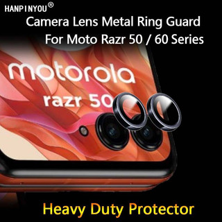 (1Pack = 2Rings) Dành Cho Motorola Razr 60 50 Ultra 2025 Plus Razr + 2024 Siêu Mỏng Trong Suốt Bảo Vệ Ống Kính Máy Ảnh Vòng Kim Loại Kính Cường Lực Nắp Phim