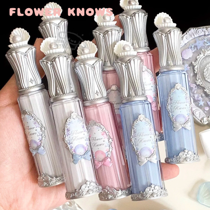 FLOWER KNOWS Son Bóng Ngọc Trai Vỏ Son Tinh Chất Gương Không Dính Son Bóng