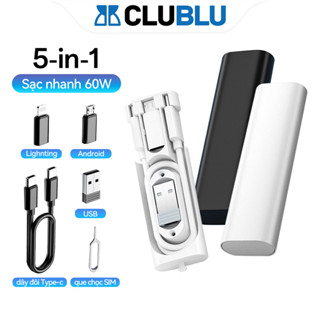 -CLUBLU- Bộ Chuyển Đổi Cáp Sạc Nhanh Type-C 5-in-1 Jack OTG Mirco IOS Thẻ Nhớ Phụ Kiện Điện Thoại