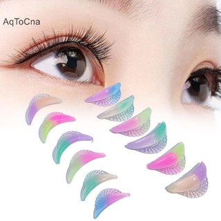 Aqtocna 6 Cặp Miếng Lót Lông Mi Silicon Lông Mi Dính Thanh Lá Chắn Nâng 3D Lông Mi Uốn Phụ Kiện Lông Mi Lifg Dụng Cụ Trang Điểm HGVN