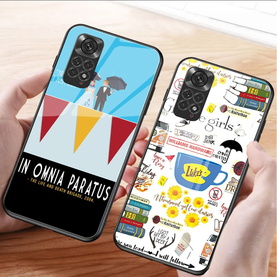 Ốp điện thoại kính cường lực Gilmore Girls 01 cho Xiaomi Redmi Note 13 pro plus 12 4G 11 10 5G 9