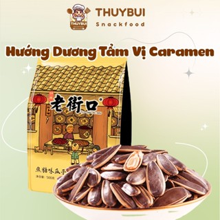 Hạt Hướng Dương Bà Già LAOJIEKOU,, Hướng Dương Tẩm Vị Caramen Gói 500G, ăn vặt nội địa
