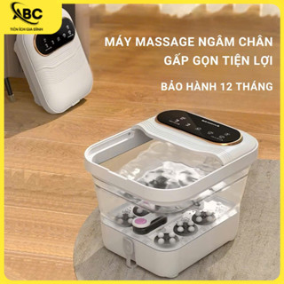 Bồn ngâm chân CHIGO gấp gọn, massage tự động, remote, tự làm nóng nước, sục khí -Tặng 1 gói thảo mộc, đầu cắm chống giật