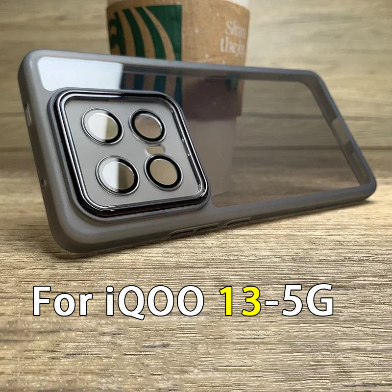Vỏ Nhiều Màu Sắc Cho Vivo iQOO 13 12 Pro iQOO12Pro iQOO13 5G Vỏ Điện Thoại Trong Suốt Vuông Cặp Đôi 