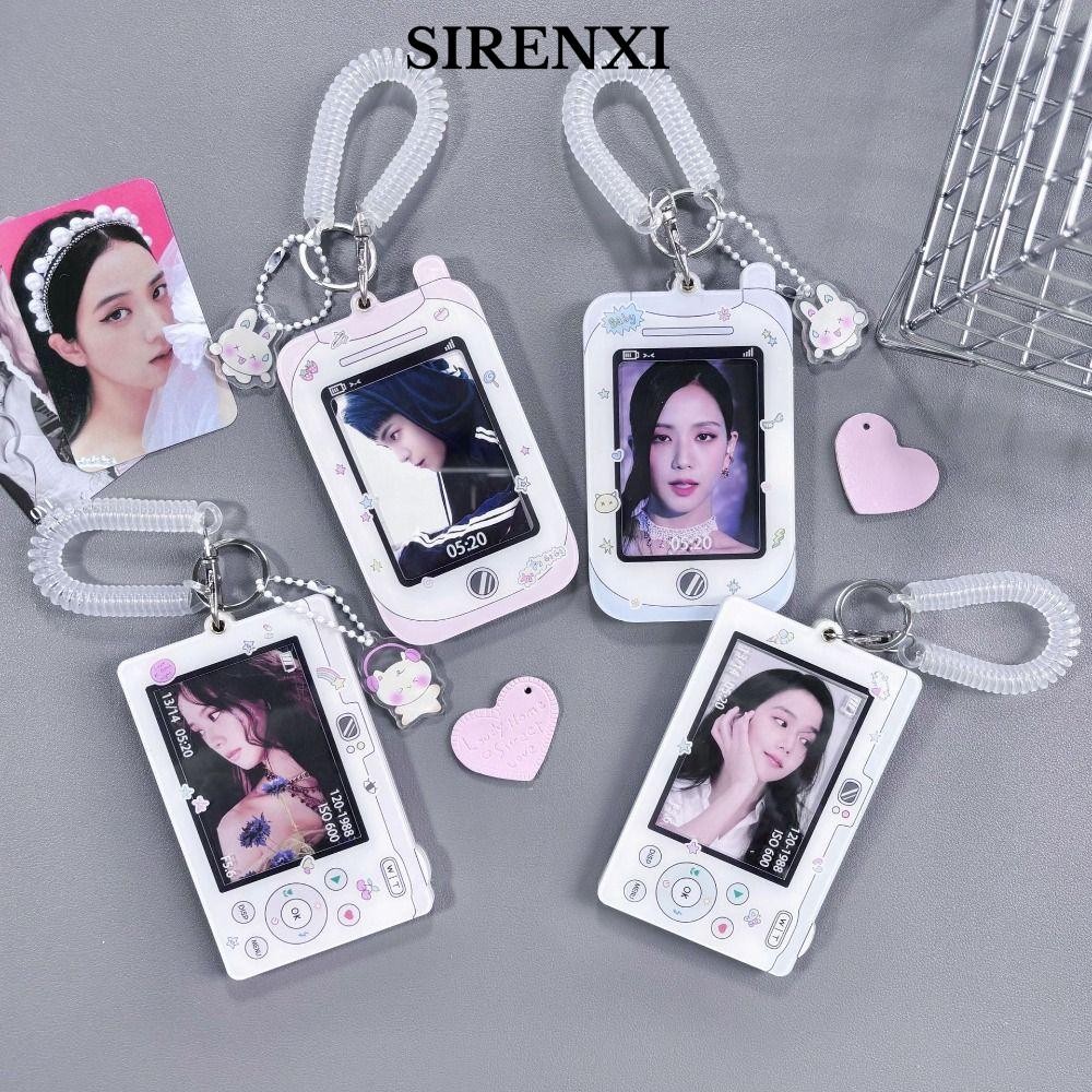 Sirenxi Idol Photo Card Tay áo, Thẻ xe buýt ID Acrylic Bảo vệ Hộp đựng Photocard Kpop, Đồ dùng đóng 