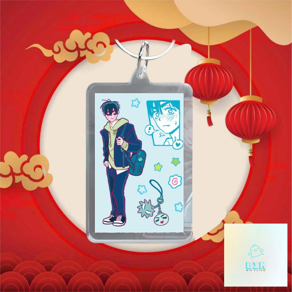 Móc khoá ivan alien stage hình chữ nhật trong suốt có in theo yêu cầu- Bin