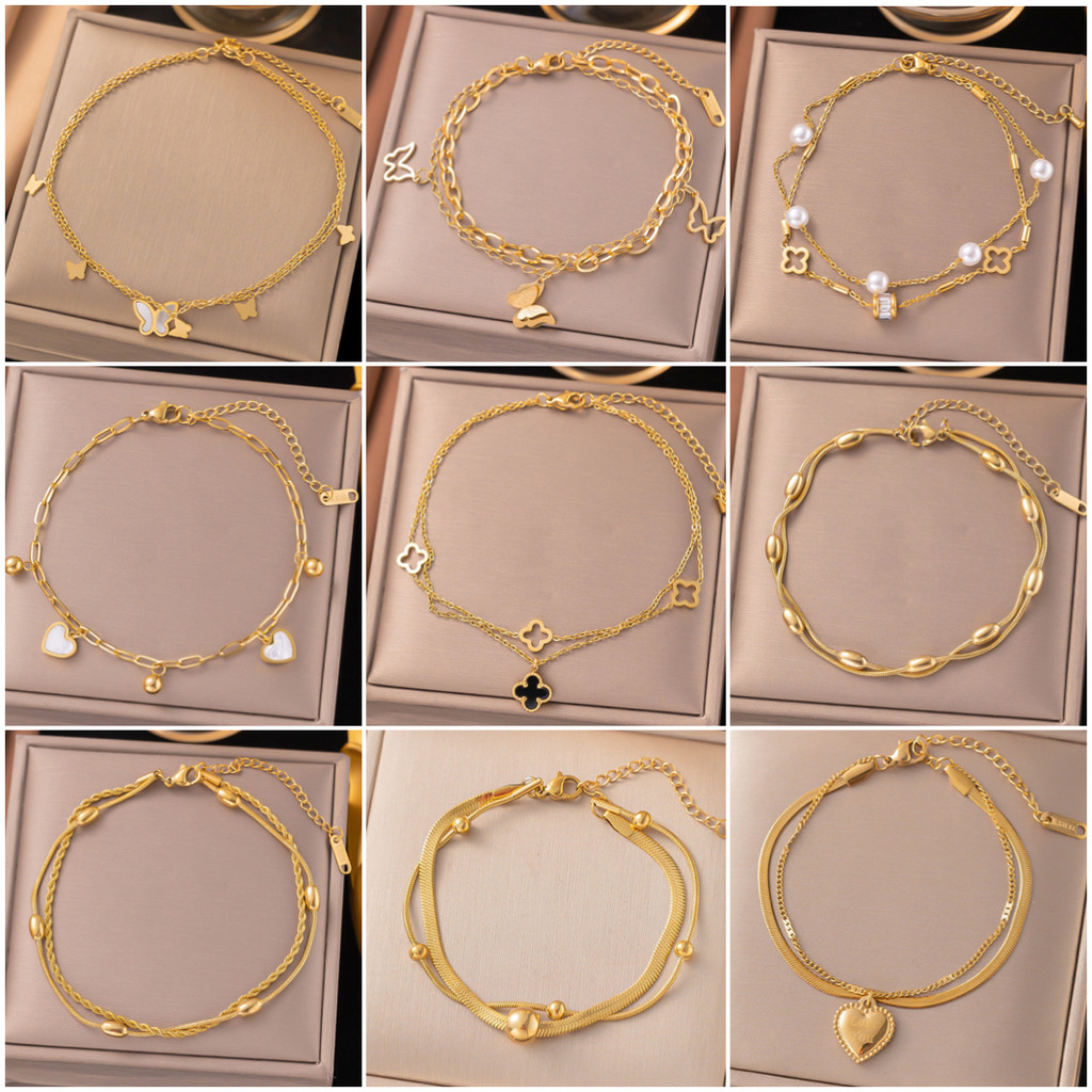 Điểm Thép Titan Thời Trang Mùa Hè Không Phai Màu Vòng Chân Nữ Thời Trang Đơn Giản Vòng Chân Phụ Kiện Quà Tặng Bán Buôn