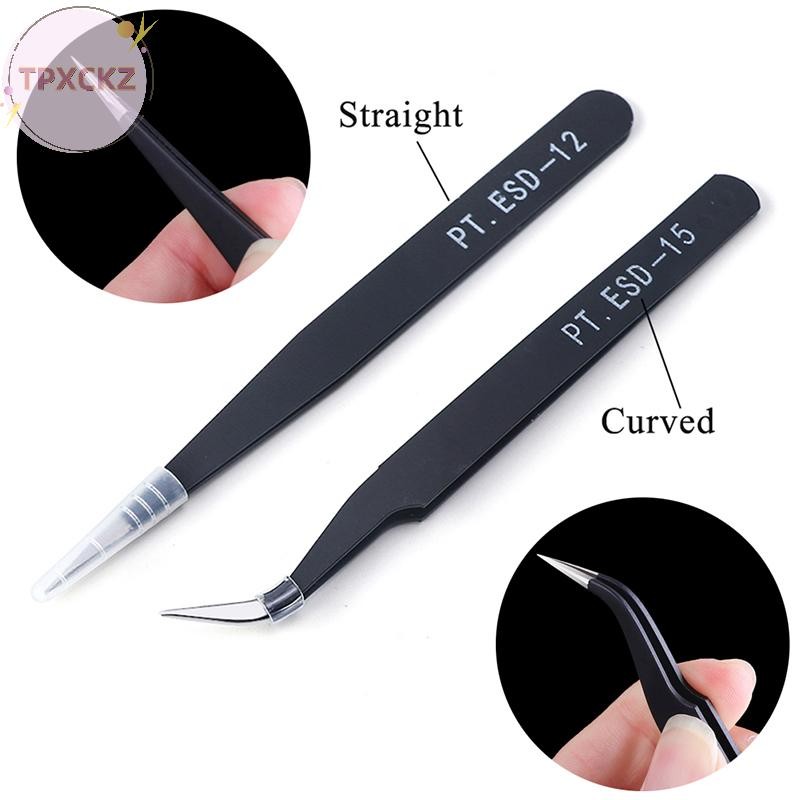 Tpxckz 1 Nhíp ESD-12 / 15 Nhíp Inox Công Nghiệp Chống Tĩnh Điện Cross Nhíp VN