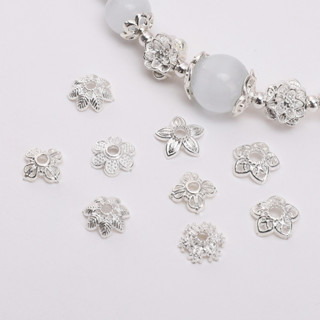 Beadia 5-50 miếng Hợp Kim Khay Hoa Miếng Đệm Bạc Hạt Cho DIY Trang Sức Vòng Tay Vòng Cổ Làm Phụ Kiện