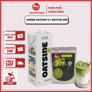 Combo Sữa Oatside Barista Blen 1L + Bột Matcha Ami  (Nhật) 100g