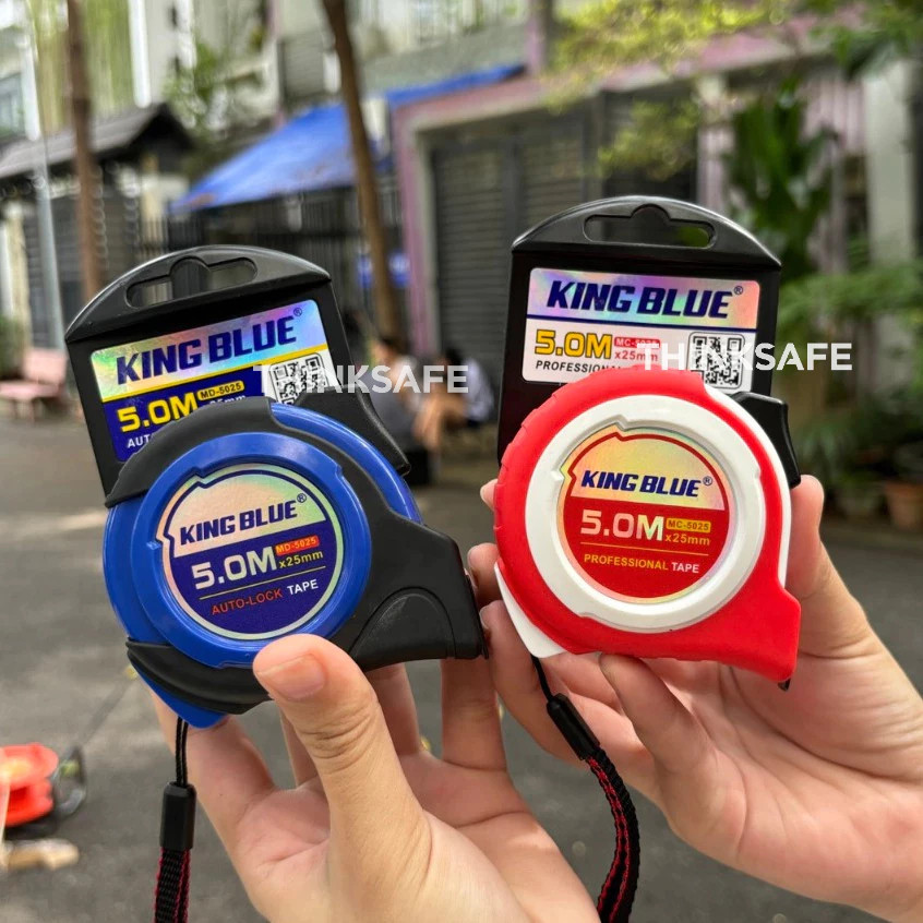 Thước cuộn KingBlue MC-50.25 / MD-50.25 kích thước 5mx25mm thước kéo, thước lỗ ban sơn phủ mờ khóa c