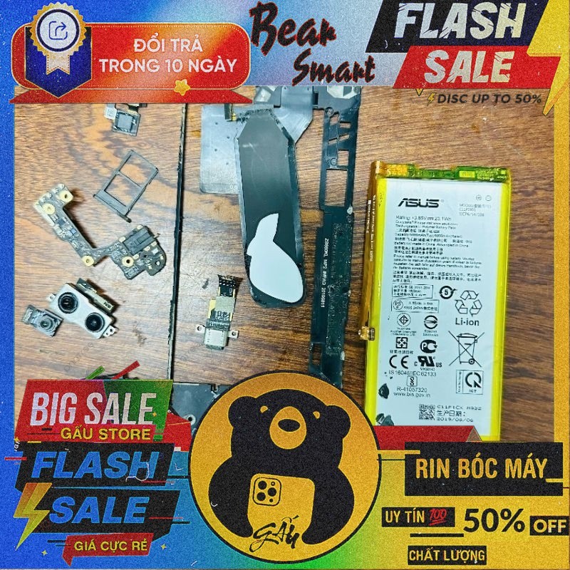 Asus ROG Phone 2 | Camera trước sau,cáp chân sạc,main phụ,loa ngoài,khay sim,vân tay,flash logo,nẹp 