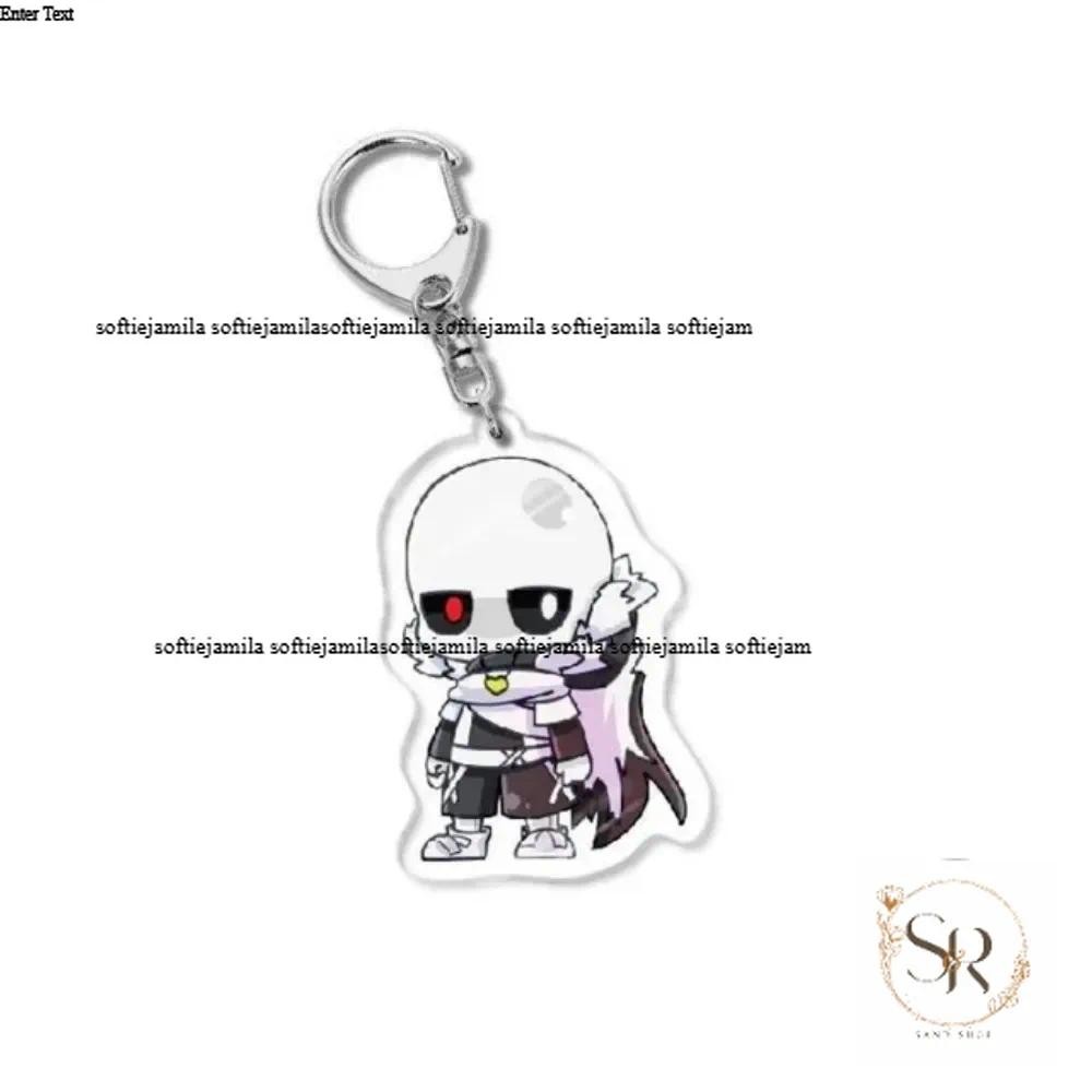 Game Undertale Sans Flowey Papyrus Asriel Keychain Cosplay Accessories Key Chain Arcylic Pendant C