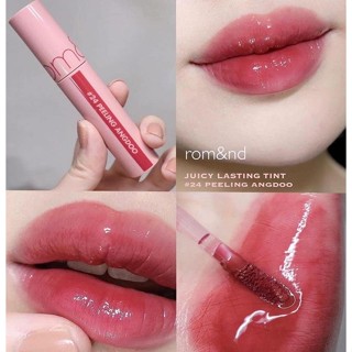 Son Tint Bóng Romand Juicy Lasting Tint Màu 24 Peeling Angdoo Hồng Ánh Đỏ 5.5g Date 2027