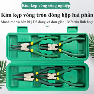 [BỘ 4 KÌM LAMJAD 7INCH] Kìm Phe Thẳng, Cong, Trong, Ngoài - Chất Liệu Thép Không Gỉ - Tay Cầm Êm Ái - Hộp Tiện Lợi