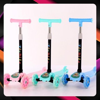Xe scooter cho bé xe trượt scooter NHỰA trẻ em 3 bánh gấp gọn có đèn phát sáng